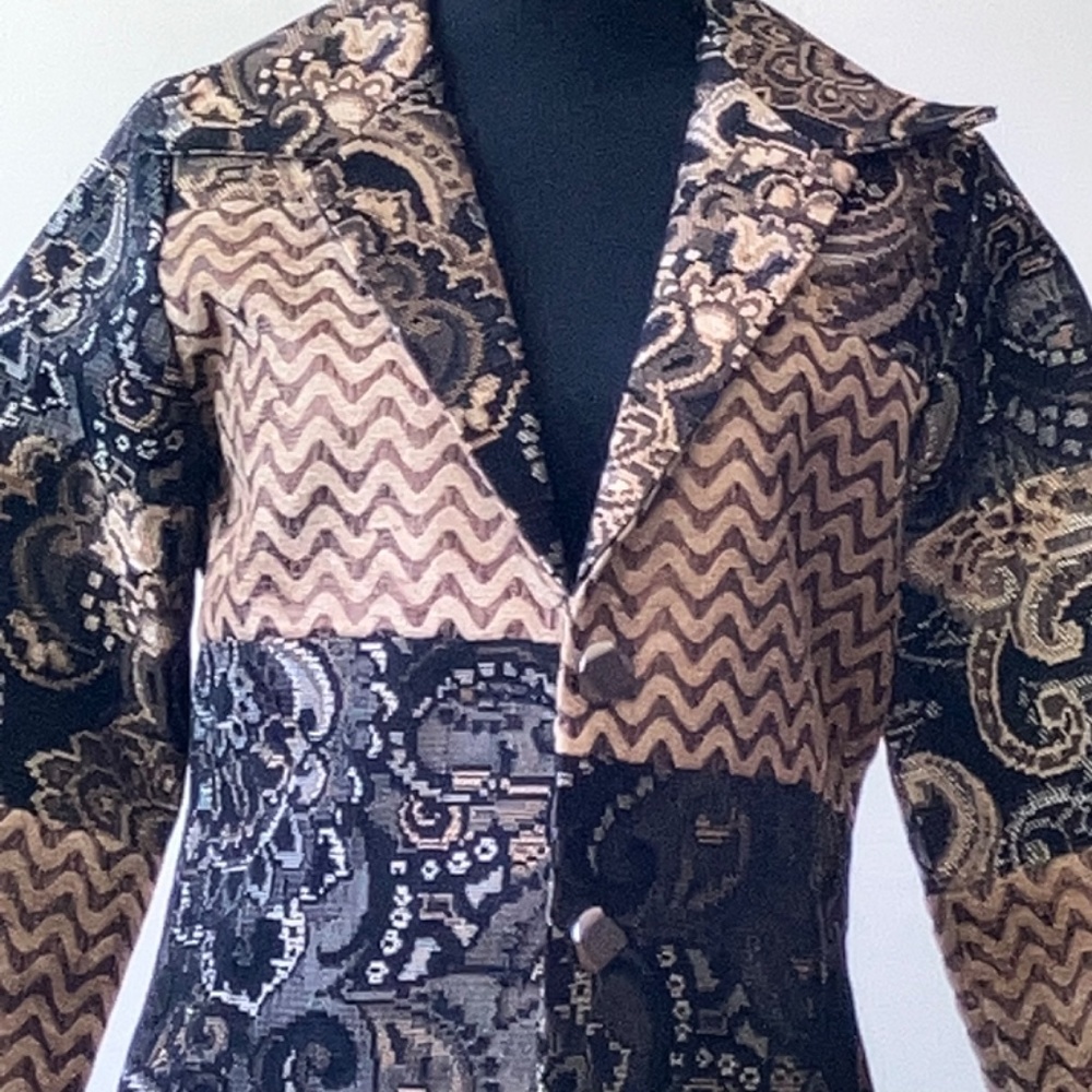 Kyra brown and black, tapestry, multi print blazer - Picture 8 of 12